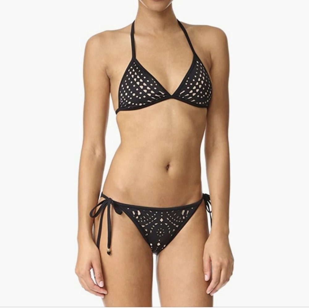 PILYQ The midnight laser cut bikini set